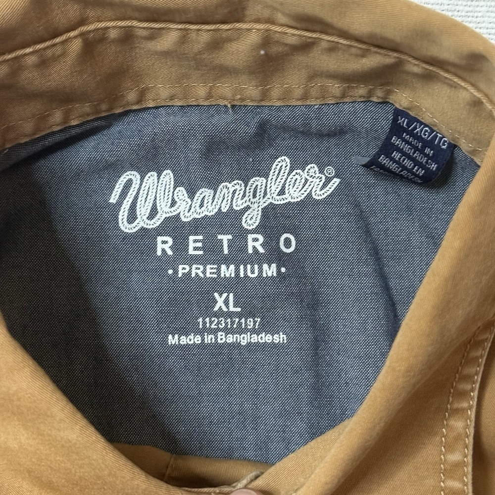 Wrangler Retro Pearl Snap Western Cowboy Rodeo Shirt Mens XL - Picture 5 of 11
